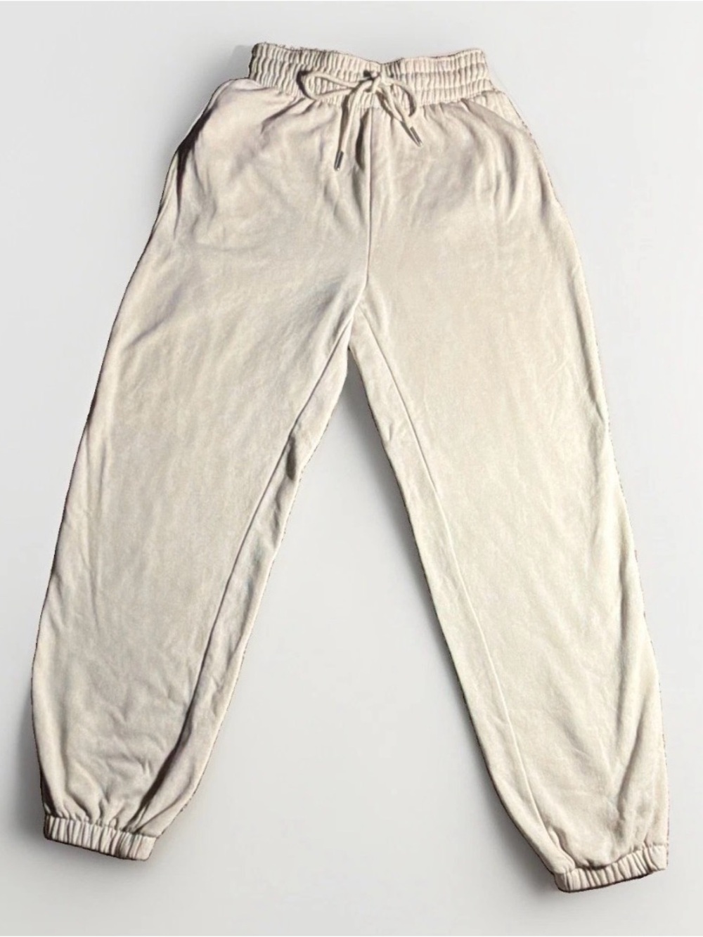H&M Ivory/Cream Drawstring Jogger Sweatpants